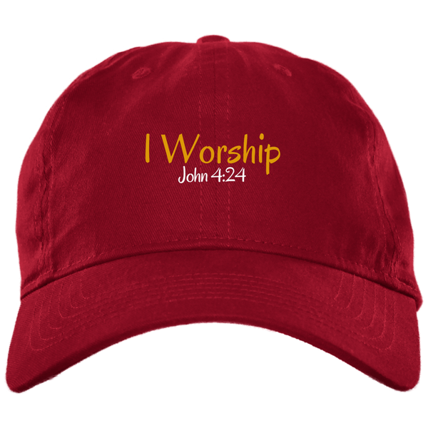 I Worship 3 BX001 Brushed Twill Unstructured Dad Cap