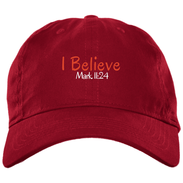 I Believe 3 BX001 Brushed Twill Unstructured Dad Cap