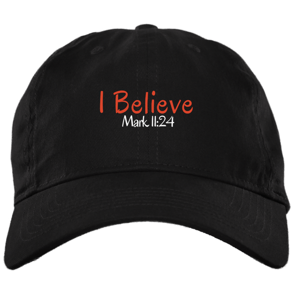 I Believe 3 BX001 Brushed Twill Unstructured Dad Cap
