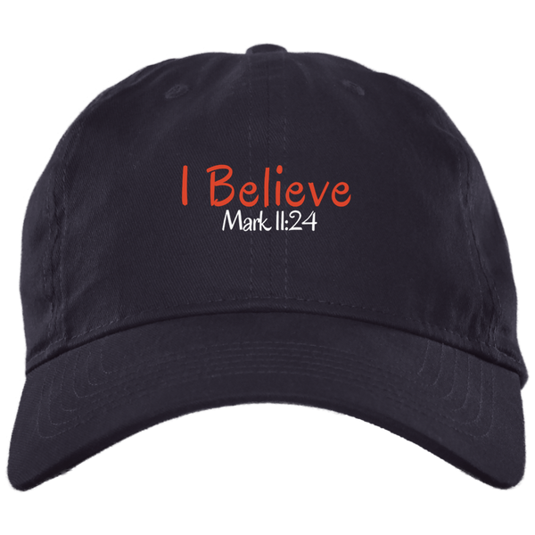 I Believe 3 BX001 Brushed Twill Unstructured Dad Cap