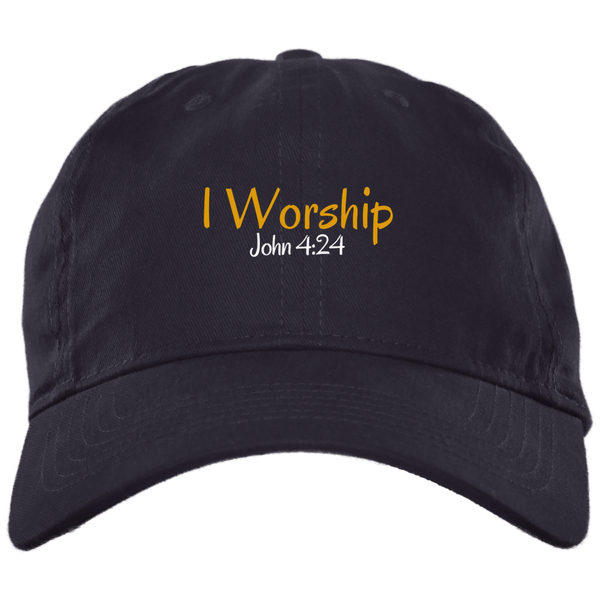 I Worship 3 BX001 Brushed Twill Unstructured Dad Cap