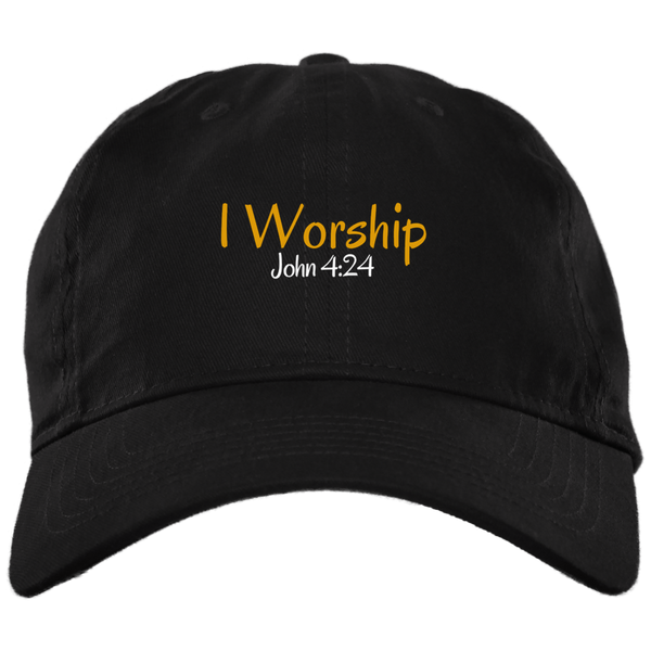 I Worship 3 BX001 Brushed Twill Unstructured Dad Cap
